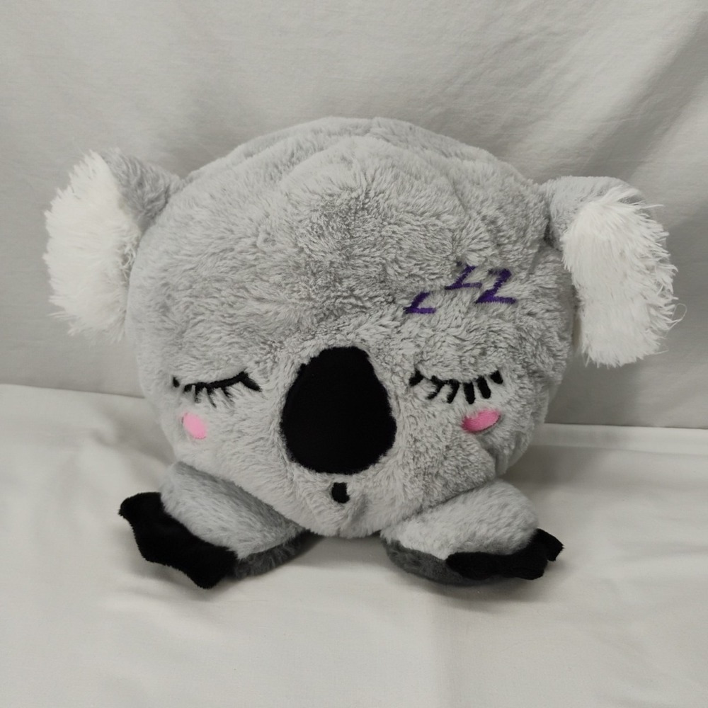 Lot Of 2 Hug Me Plush Stuffed Reversible‎ Koala Light & Dark Gray 10 Inch Tall
